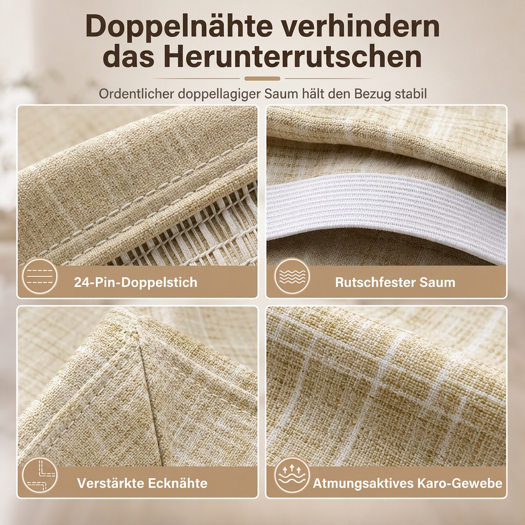 🪑 ZEITBEGRENZT 50% RABATT! ✨ Universelle dehnbare karierte Stuhlhülle – schützend, einfach anzubringen 🧺