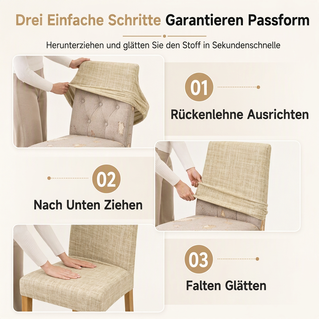 🪑 ZEITBEGRENZT 50% RABATT! ✨ Universelle dehnbare karierte Stuhlhülle – schützend, einfach anzubringen 🧺