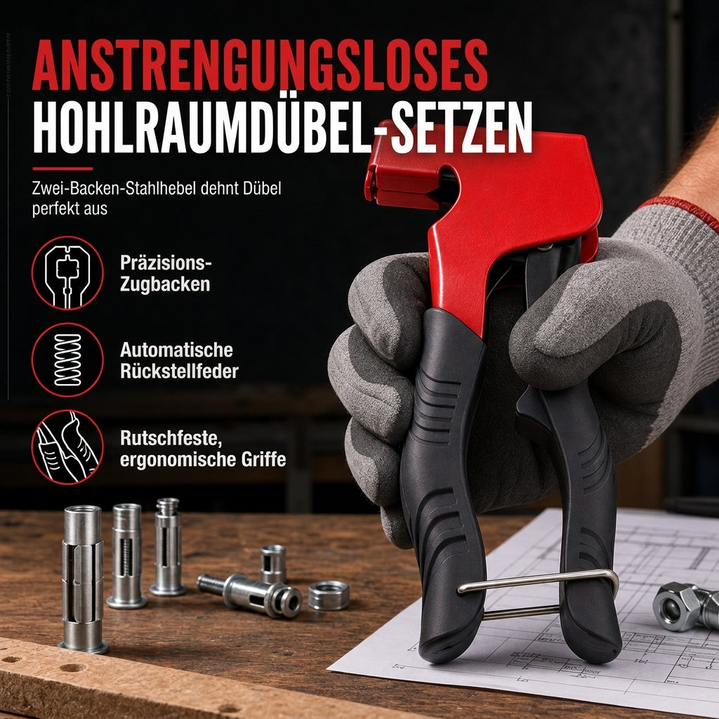 Manuelle Nietmutternzange und Werkzeug zum Festziehen von Blütenmuttern für M3-M8 Hohlwanddübel