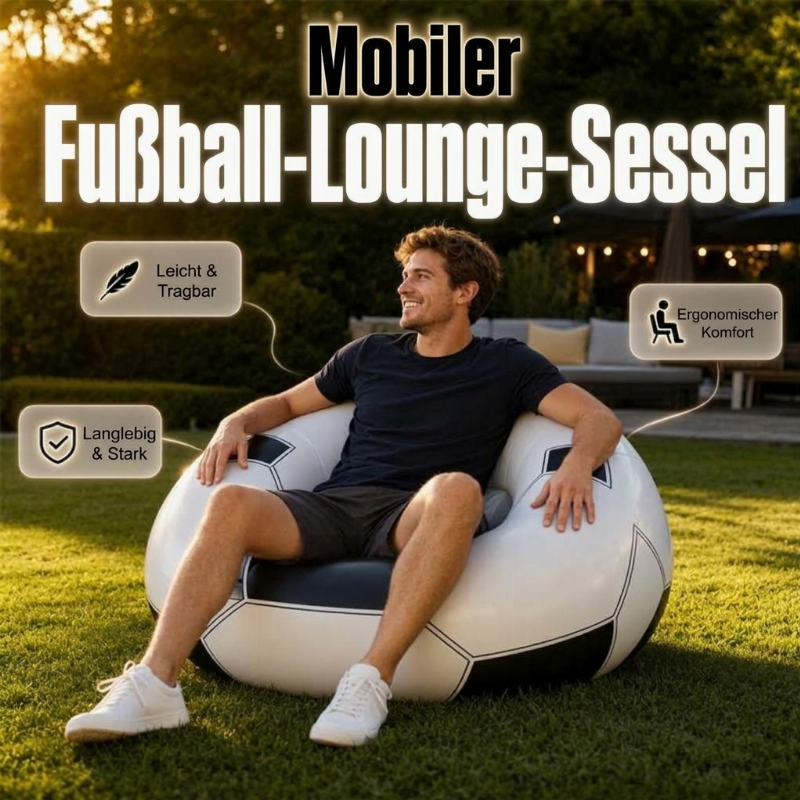 📢📢40% RABATT !!⏰Aufblasbares Sofa in Fußballform aus PVC