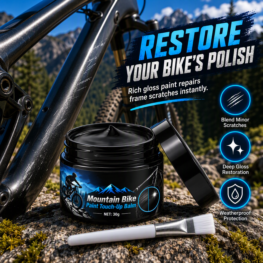 🚲 NUR HEUTE 50 % RABATT!! 🎨 Fahrradrahmen-Lackausbesserungspaste mit Pinsel zur Reparatur von Kratzern und Abnutzungsspuren an Mountainbikes⠋