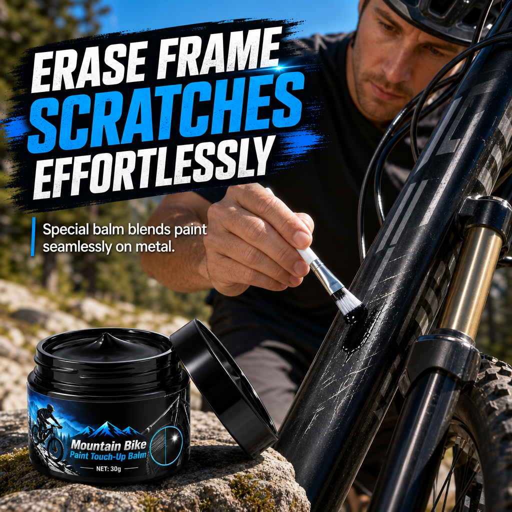 🚲 NUR HEUTE 50 % RABATT!! 🎨 Fahrradrahmen-Lackausbesserungspaste mit Pinsel zur Reparatur von Kratzern und Abnutzungsspuren an Mountainbikes⠋