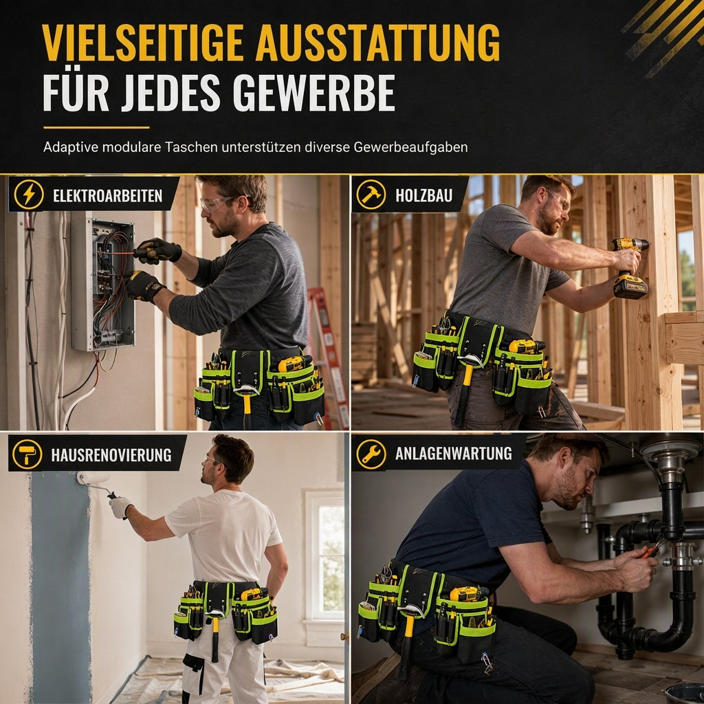 📢📢50% RABATT !!⏰Einstellbare Werkzeug-Taillantasche – mit mehreren Taschen und freihändigem Tragen ✨