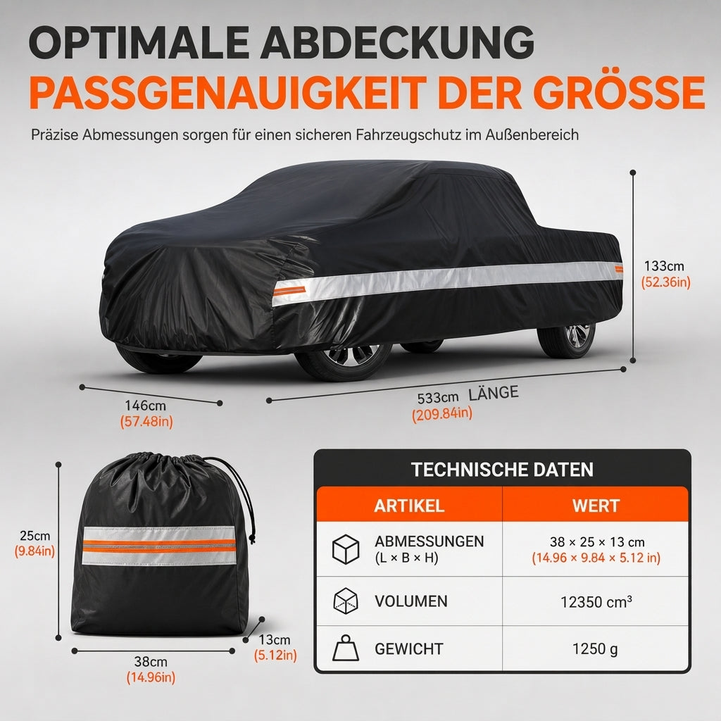 🌞 50 % RABATT 🚛 190T Polyester Pickup-Abdeckung, wasserdicht, UV-beständig und staubdicht für den Außenbereich 💧