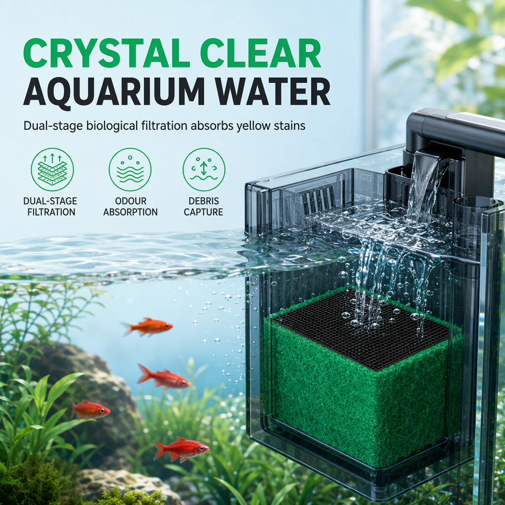 🐠 50 % RABATT!  Aktivkohle-Filterwürfel für Aquarien – Wabenstruktur für kristallklares Wasser & Geruchsneutralisierung 🌿