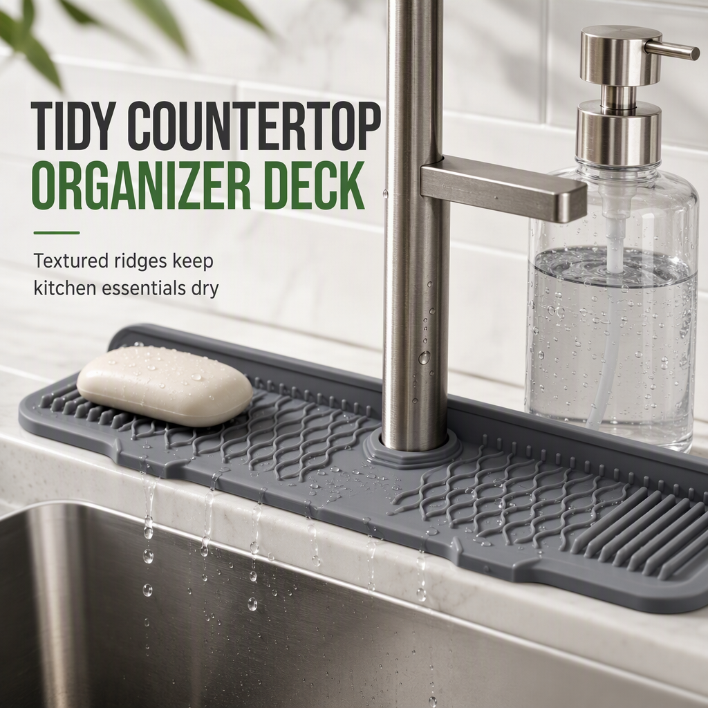 Faltbare Silikon-Spritzschutzmatte für den Wasserhahn
