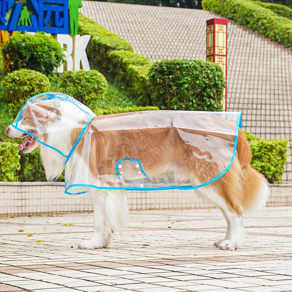 Transparenter Regenmantel für Hunde