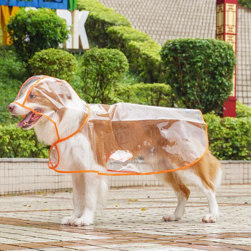 Transparenter Regenmantel für Hunde
