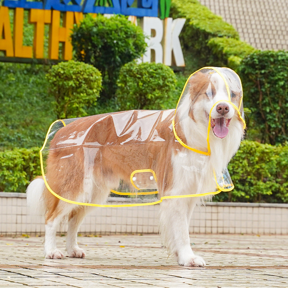 Transparenter Regenmantel für Hunde