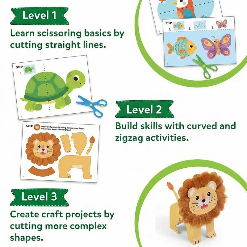 Kinder Schneideübungs-Activity-Book Set