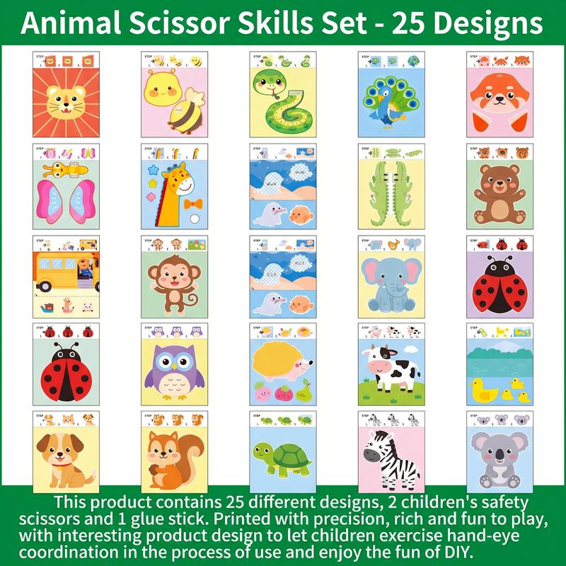 Kinder Schneideübungs-Activity-Book Set
