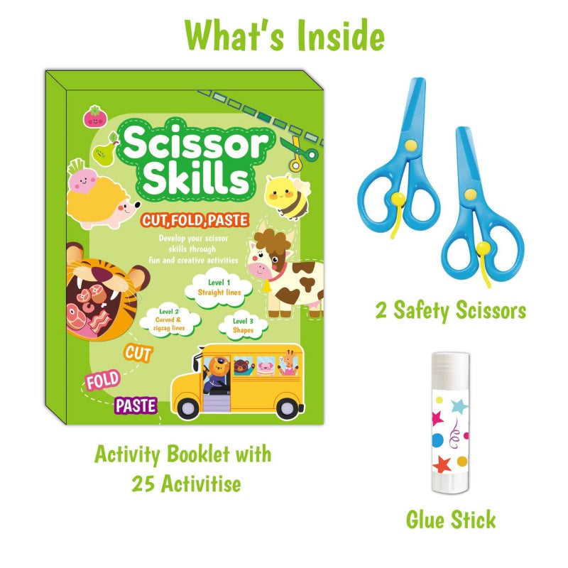 Kinder Schneideübungs-Activity-Book Set