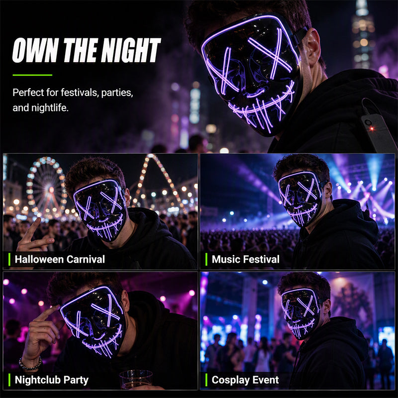 Halloween LED Leuchtmaske
