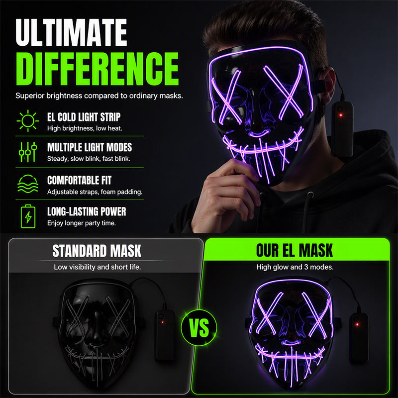 Halloween LED Leuchtmaske