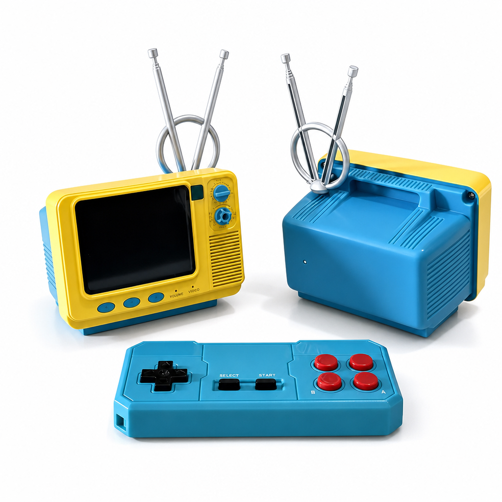 Klassische Retro-Mini-Bücherregal-TV-Handheld-Spielkonsole GV300S Neue TF-Karten-Version Nostalgischer kabelloser Game Player