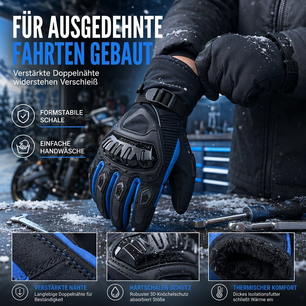 🔥50 % Rabatt🔥Wärmende Motorrad-Handschuhe mit Touchscreen, lange Stulpen, verstellbarer Verschluss, M–XXL ✨
