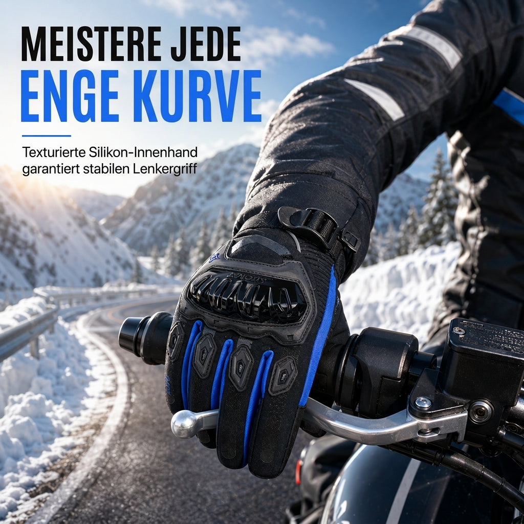 🔥50 % Rabatt🔥Wärmende Motorrad-Handschuhe mit Touchscreen, lange Stulpen, verstellbarer Verschluss, M–XXL ✨