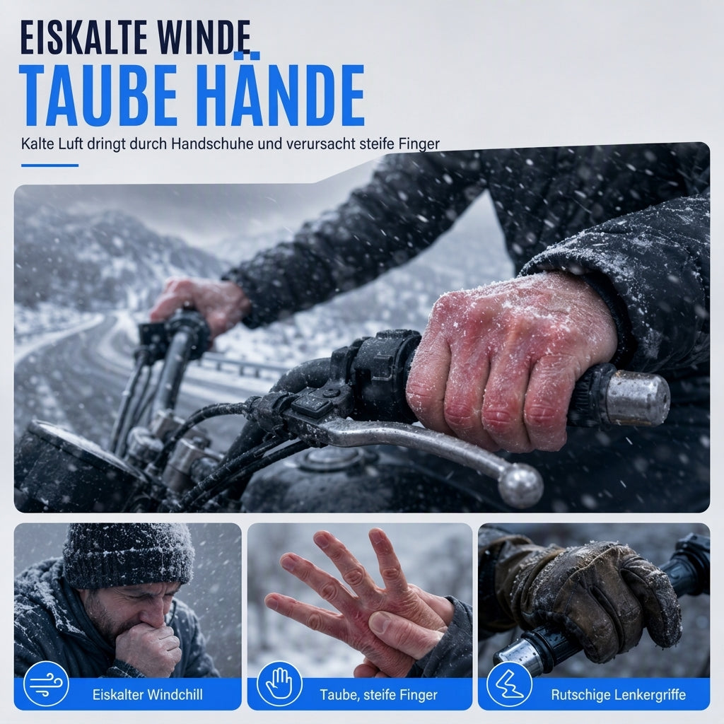 🔥50 % Rabatt🔥Wärmende Motorrad-Handschuhe mit Touchscreen, lange Stulpen, verstellbarer Verschluss, M–XXL ✨