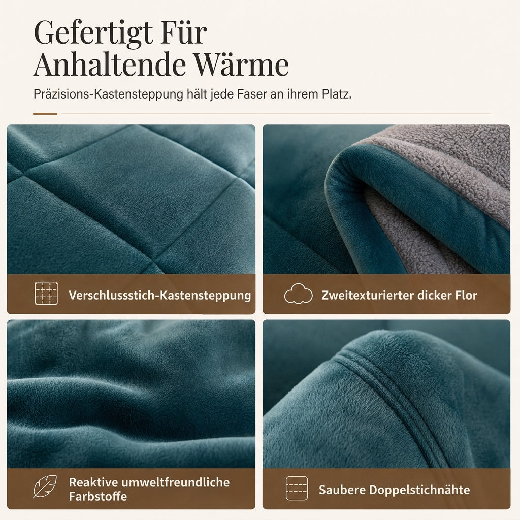 ⏳Begrenzte Zeit 50% Rabatt💥Dicker warmer Winter-Steppdecke aus Schneeflocken-Samt