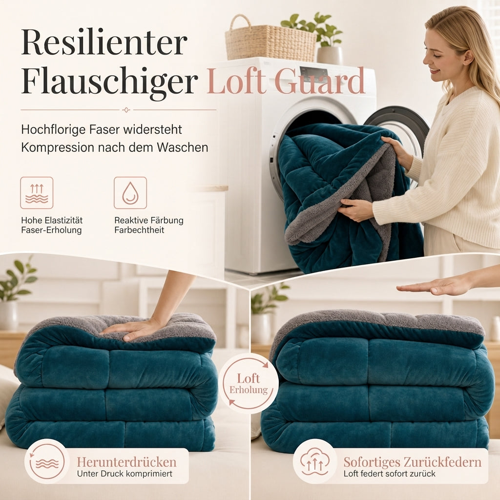 ⏳Begrenzte Zeit 50% Rabatt💥Dicker warmer Winter-Steppdecke aus Schneeflocken-Samt