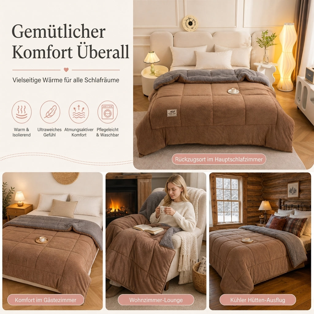 ⏳Begrenzte Zeit 50% Rabatt💥Dicker warmer Winter-Steppdecke aus Schneeflocken-Samt