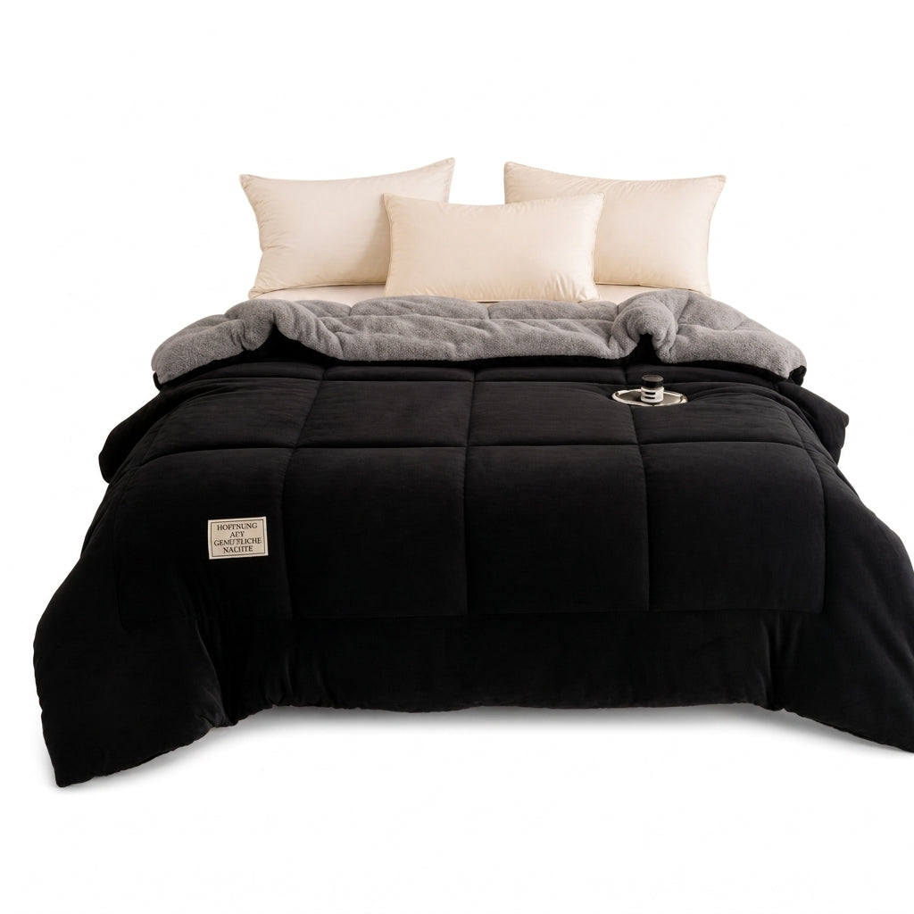 ⏳Begrenzte Zeit 50% Rabatt💥Dicker warmer Winter-Steppdecke aus Schneeflocken-Samt