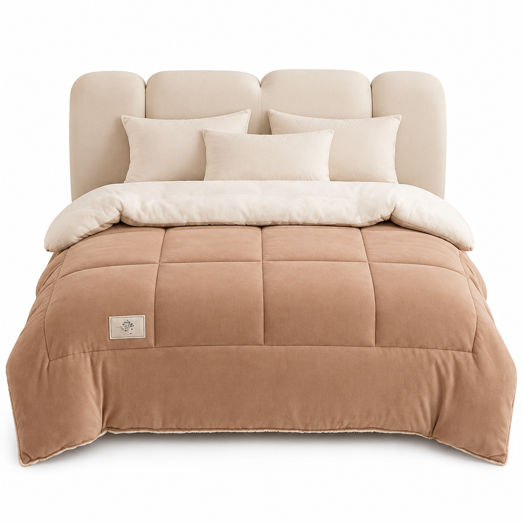 ⏳Begrenzte Zeit 50% Rabatt💥Dicker warmer Winter-Steppdecke aus Schneeflocken-Samt