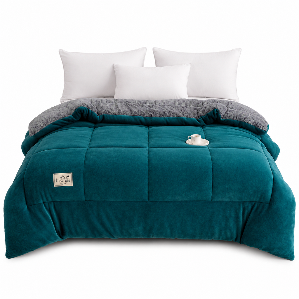 ⏳Begrenzte Zeit 50% Rabatt💥Dicker warmer Winter-Steppdecke aus Schneeflocken-Samt
