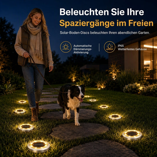 📢📢50% RABATT !!⏰Solar betriebene Erdlichter aus Edelstahl für Gartenweg und Rasen zur Landschaftsdekoration im Außenbereich