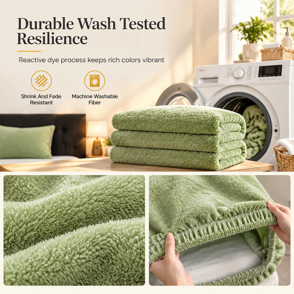 🌙 50% RABATT! Kuscheliges Plüsch-Spannbettlaken – Samtweich & Rundum-Gummizug für kühle Nächte ✨🏠
