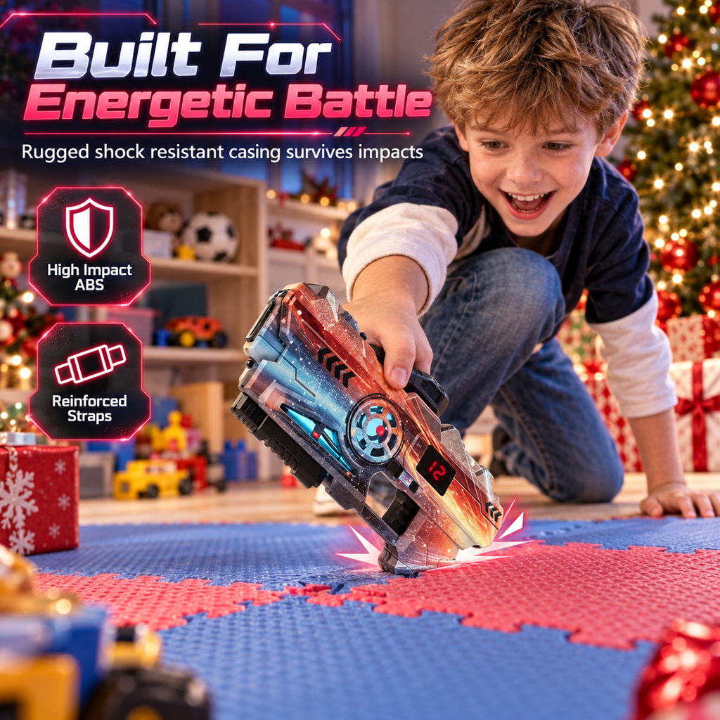 Kinder Laser-Tag Pistolen-Spielzeugset mit Sensor & Projektion – Interstellares Weltraum-Battle