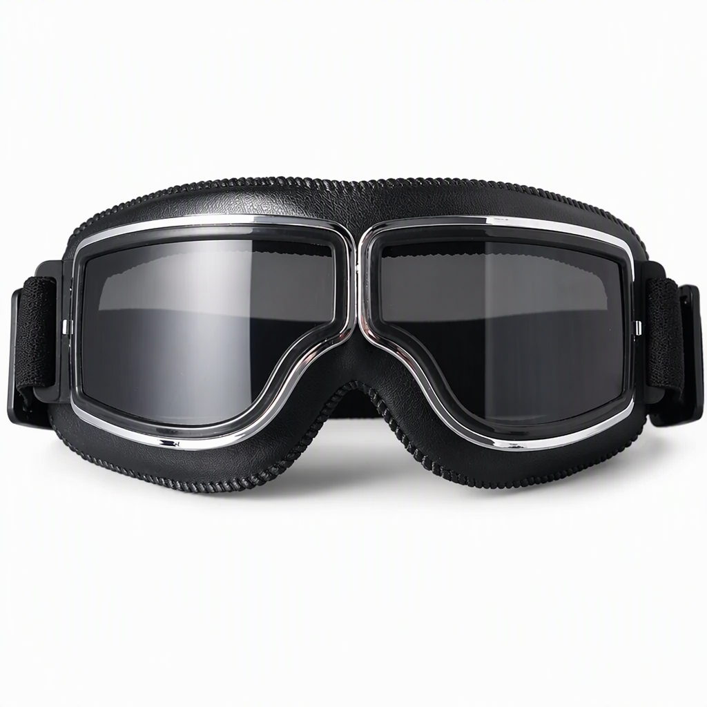 📢📢 50 % Rabatt!! ⏰ Retro-Motorradbrille im Vintage-Look – Winddichte Fahrbrille für Cruiser-Helm & Off-Road / Motocross