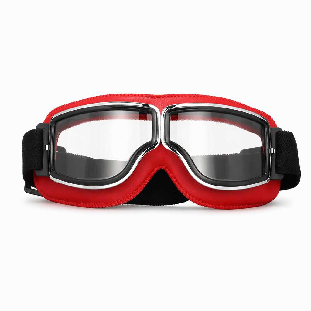 📢📢 50 % Rabatt!! ⏰ Retro-Motorradbrille im Vintage-Look – Winddichte Fahrbrille für Cruiser-Helm & Off-Road / Motocross