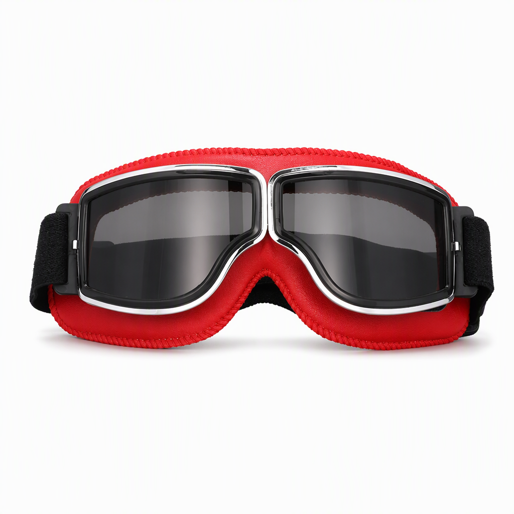 📢📢 50 % Rabatt!! ⏰ Retro-Motorradbrille im Vintage-Look – Winddichte Fahrbrille für Cruiser-Helm & Off-Road / Motocross