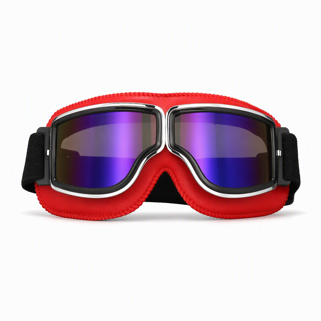 📢📢 50 % Rabatt!! ⏰ Retro-Motorradbrille im Vintage-Look – Winddichte Fahrbrille für Cruiser-Helm & Off-Road / Motocross
