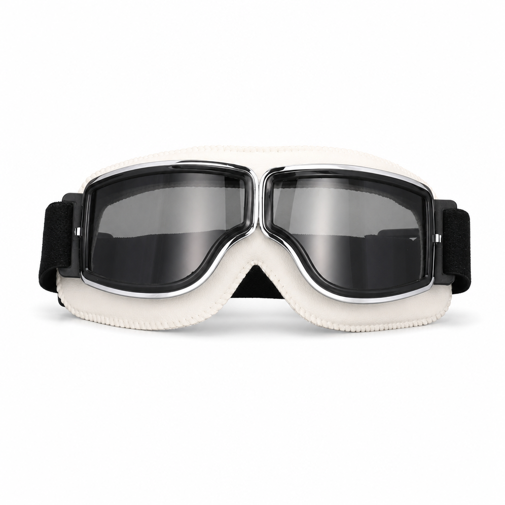 📢📢 50 % Rabatt!! ⏰ Retro-Motorradbrille im Vintage-Look – Winddichte Fahrbrille für Cruiser-Helm & Off-Road / Motocross