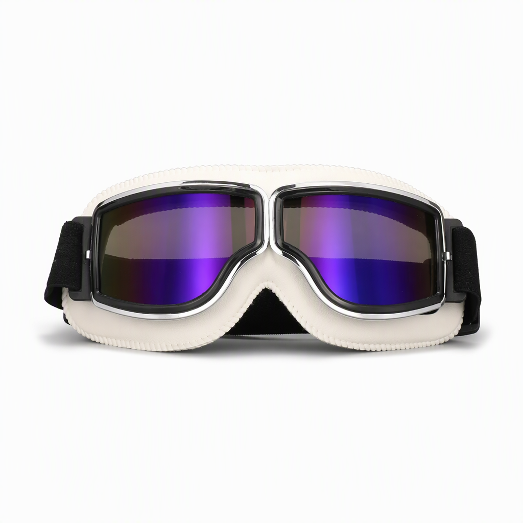 📢📢 50 % Rabatt!! ⏰ Retro-Motorradbrille im Vintage-Look – Winddichte Fahrbrille für Cruiser-Helm & Off-Road / Motocross