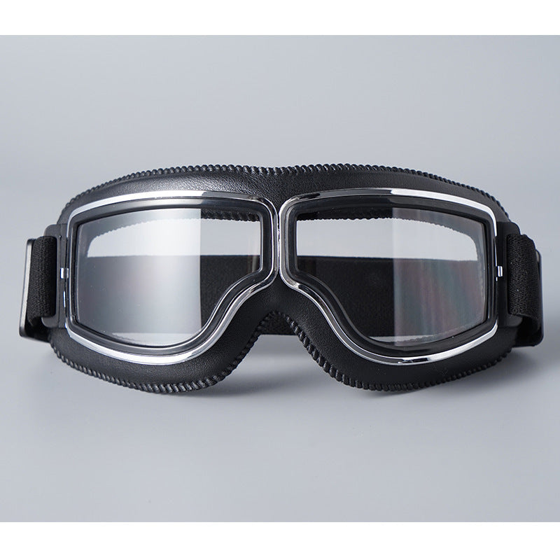 📢📢 50 % Rabatt!! ⏰ Retro-Motorradbrille im Vintage-Look – Winddichte Fahrbrille für Cruiser-Helm & Off-Road / Motocross