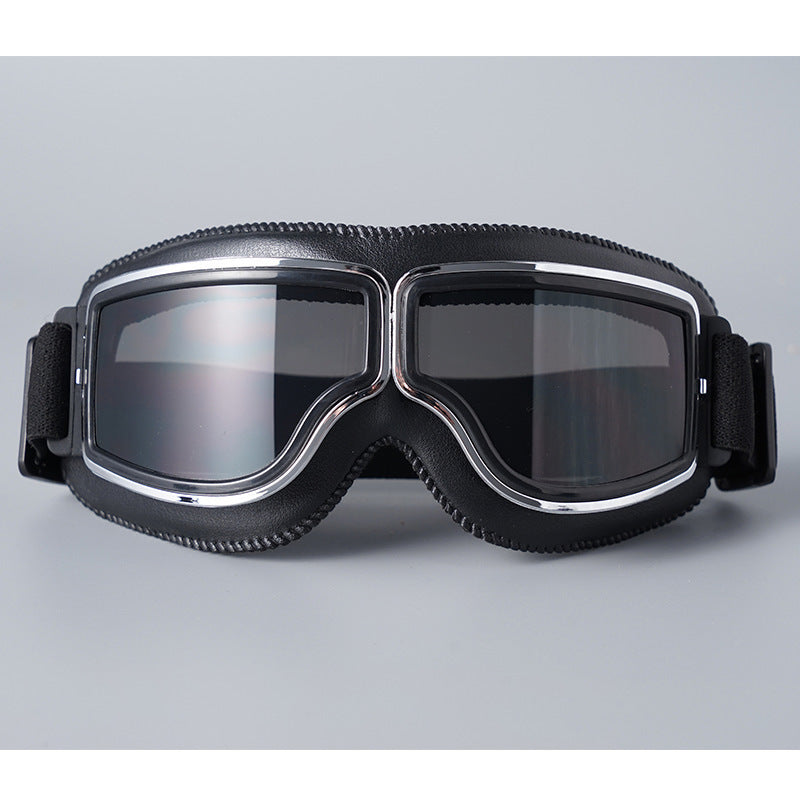 📢📢 50 % Rabatt!! ⏰ Retro-Motorradbrille im Vintage-Look – Winddichte Fahrbrille für Cruiser-Helm & Off-Road / Motocross