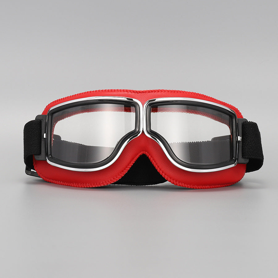 📢📢 50 % Rabatt!! ⏰ Retro-Motorradbrille im Vintage-Look – Winddichte Fahrbrille für Cruiser-Helm & Off-Road / Motocross