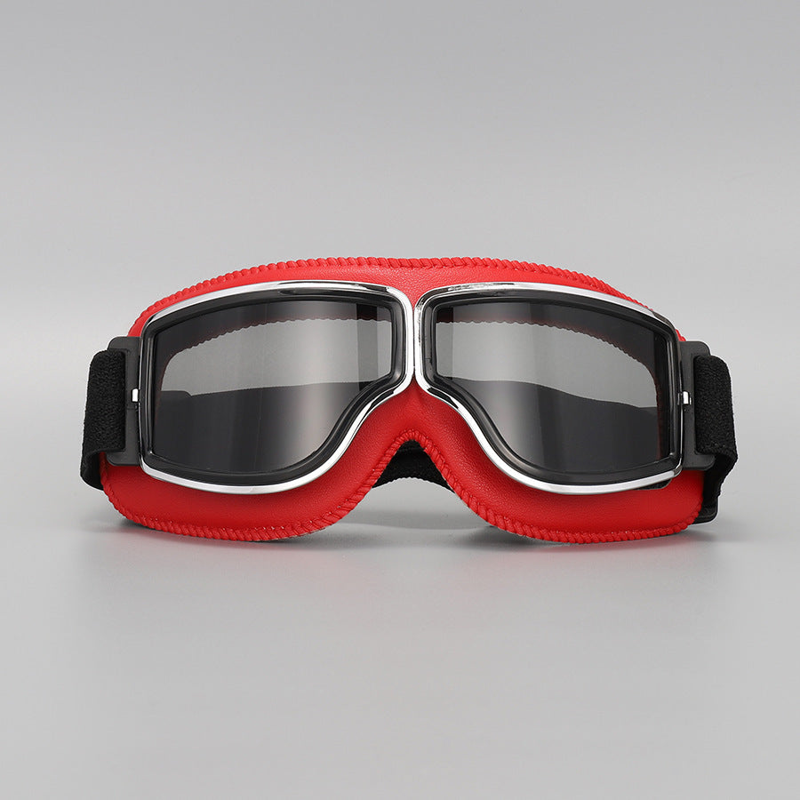 📢📢 50 % Rabatt!! ⏰ Retro-Motorradbrille im Vintage-Look – Winddichte Fahrbrille für Cruiser-Helm & Off-Road / Motocross