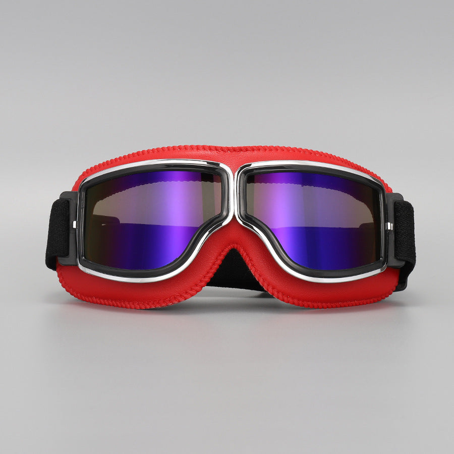 📢📢 50 % Rabatt!! ⏰ Retro-Motorradbrille im Vintage-Look – Winddichte Fahrbrille für Cruiser-Helm & Off-Road / Motocross