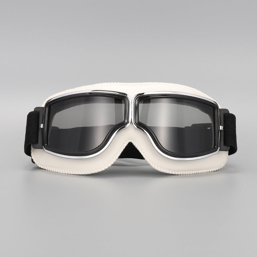 📢📢 50 % Rabatt!! ⏰ Retro-Motorradbrille im Vintage-Look – Winddichte Fahrbrille für Cruiser-Helm & Off-Road / Motocross