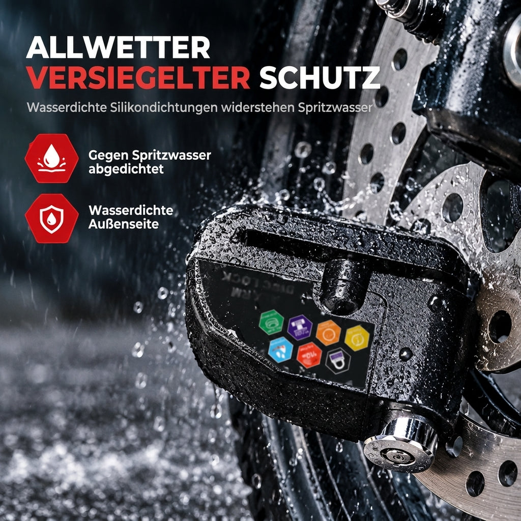 📢📢40% RABATT !!⏰Diebstahlsicherung Scheibenbrems-Alarmschloss für Fahrräder Mountainbikes Motorräder und E-Bikes