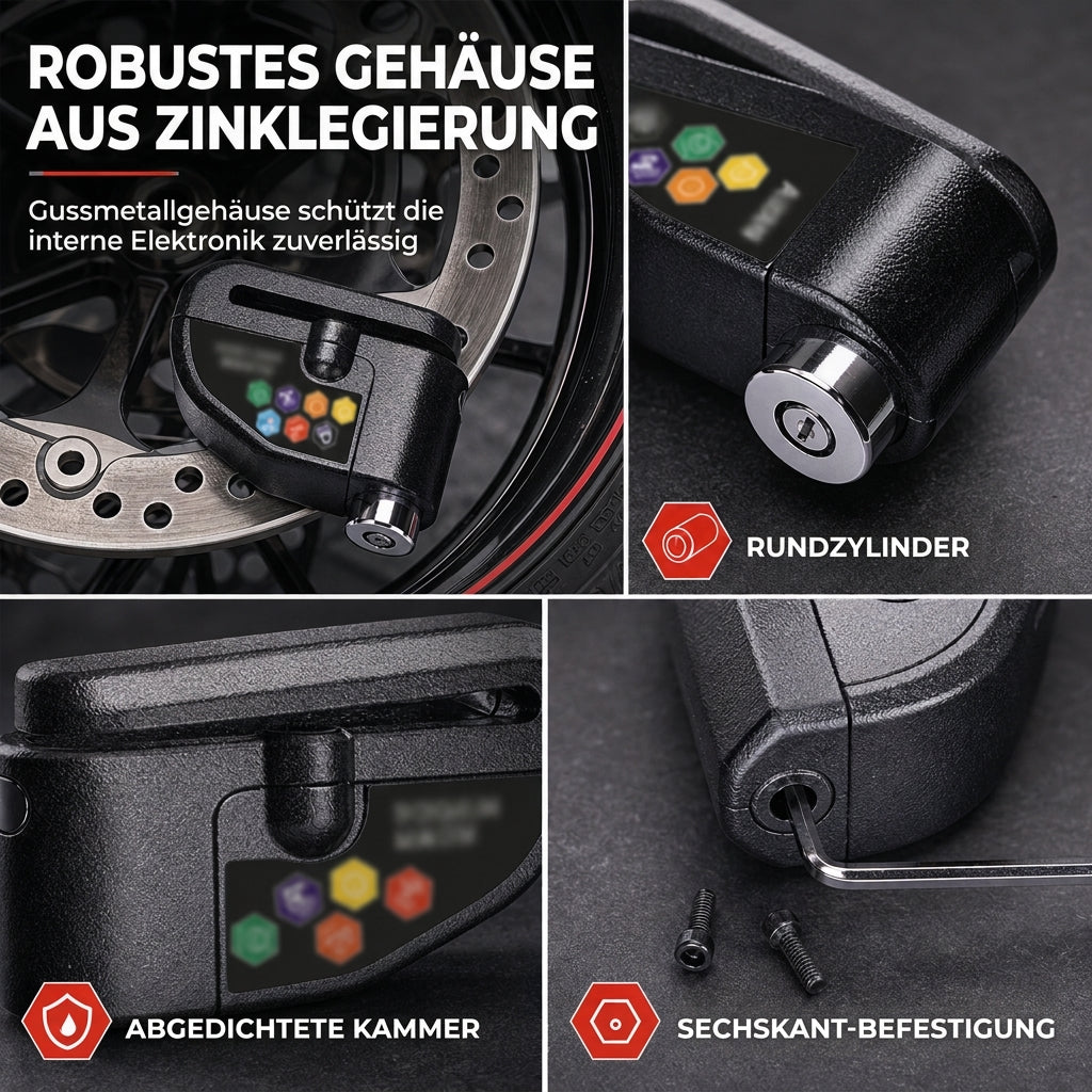 📢📢40% RABATT !!⏰Diebstahlsicherung Scheibenbrems-Alarmschloss für Fahrräder Mountainbikes Motorräder und E-Bikes