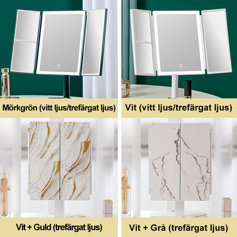 💝 JETZT 50% RABATT! ✨ LED Multifunktionaler Klappbarer Kosmetikspiegel – Bestes Geschenk für Sie – 3 Lichtfarben, verstellbare Winkel & kompakt – perfekt für Reisen oder Schminktisch 🪞