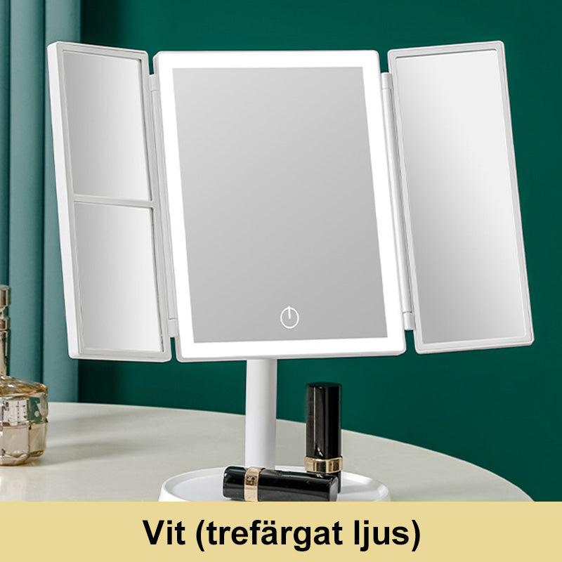 💝 JETZT 50% RABATT! ✨ LED Multifunktionaler Klappbarer Kosmetikspiegel – Bestes Geschenk für Sie – 3 Lichtfarben, verstellbare Winkel & kompakt – perfekt für Reisen oder Schminktisch 🪞