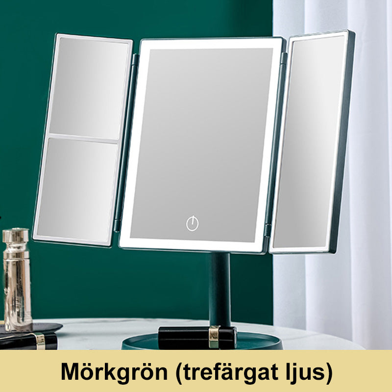 💝 JETZT 50% RABATT! ✨ LED Multifunktionaler Klappbarer Kosmetikspiegel – Bestes Geschenk für Sie – 3 Lichtfarben, verstellbare Winkel & kompakt – perfekt für Reisen oder Schminktisch 🪞