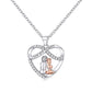 Modische Damen-Herzkette mit Herzanhänger „I Love You Forever“ – Romantische Halskette mit funkelndem Strass