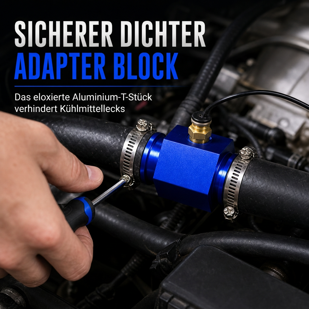 📢📢50% RABATT !!⏰Universelles 12V 24V Horizontal-LCD-Anzeigegerät für elektronische Wassertemperatur und Spannung, mit 32mm T-Stück-Adapter